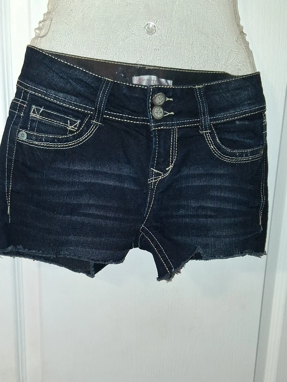 Dark Wash Denim Shorts - Women